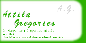 attila gregorics business card